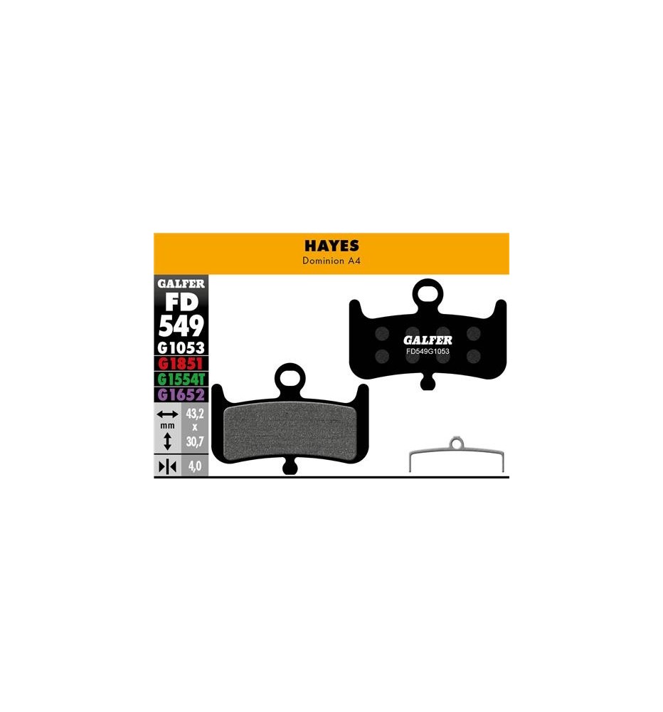 Pastillas Galfer Hayes Dominion A4 Standard Pastillas Galfer Hayes Dominion A4 Standard
