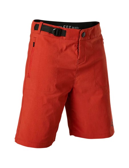 Short FOX RANGER NIÑO W/LINER ROJO
