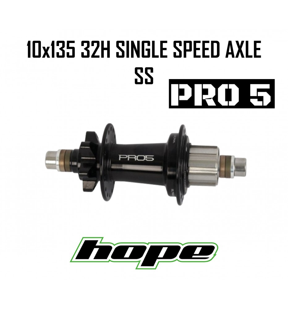 Maza Trasera HOPE PRO 5 32H 10x135 BLACK BOLT ON AXLE SS Maza Trasera HOPE PRO 5 32H 10x135 BLACK BOLT ON AXLE SS