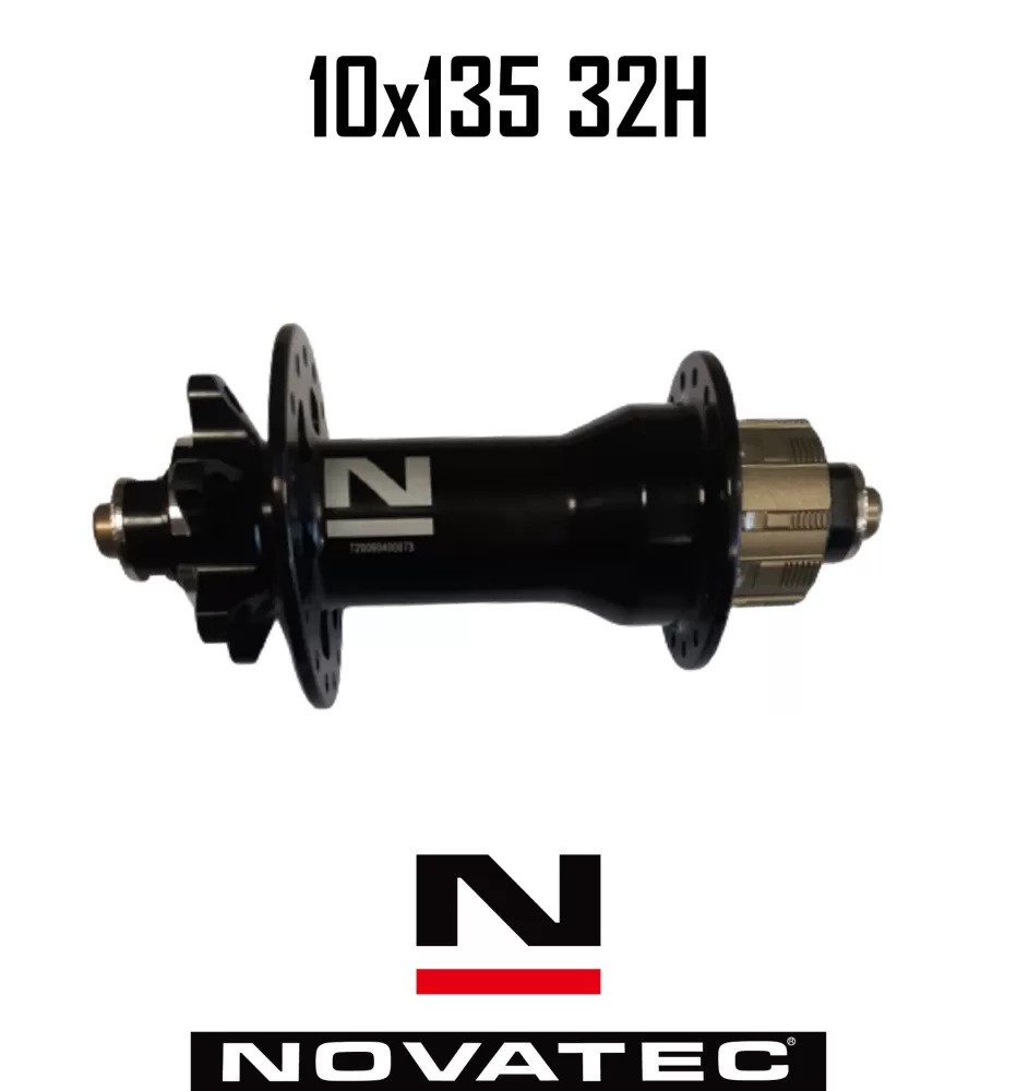 Maza Trasera Novatec D252SB-BO-AA 32H M10X145X135MM BLACK