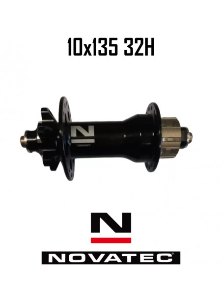 Maza Trasera Novatec D252SB-BO-AA 32H M10X145X135MM BLACK