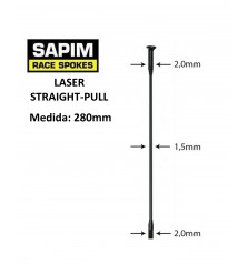 Rayos SAPIM Laser Negro straight-pull 280mm