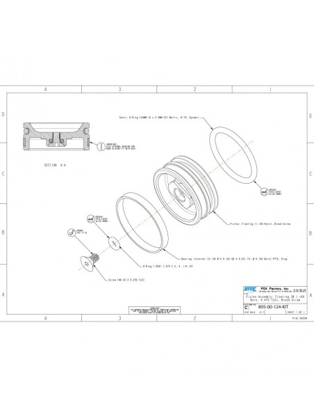 Piston Flotante FOX DHX2 (Ø 1.160 Bore 0.475 TLG)