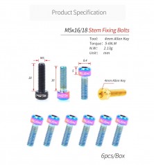 Pernos RISK M5x16mm
