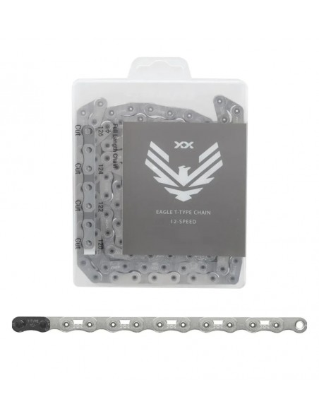 Cadena 12V SRAM XX T-Type Eagle 126L Plata