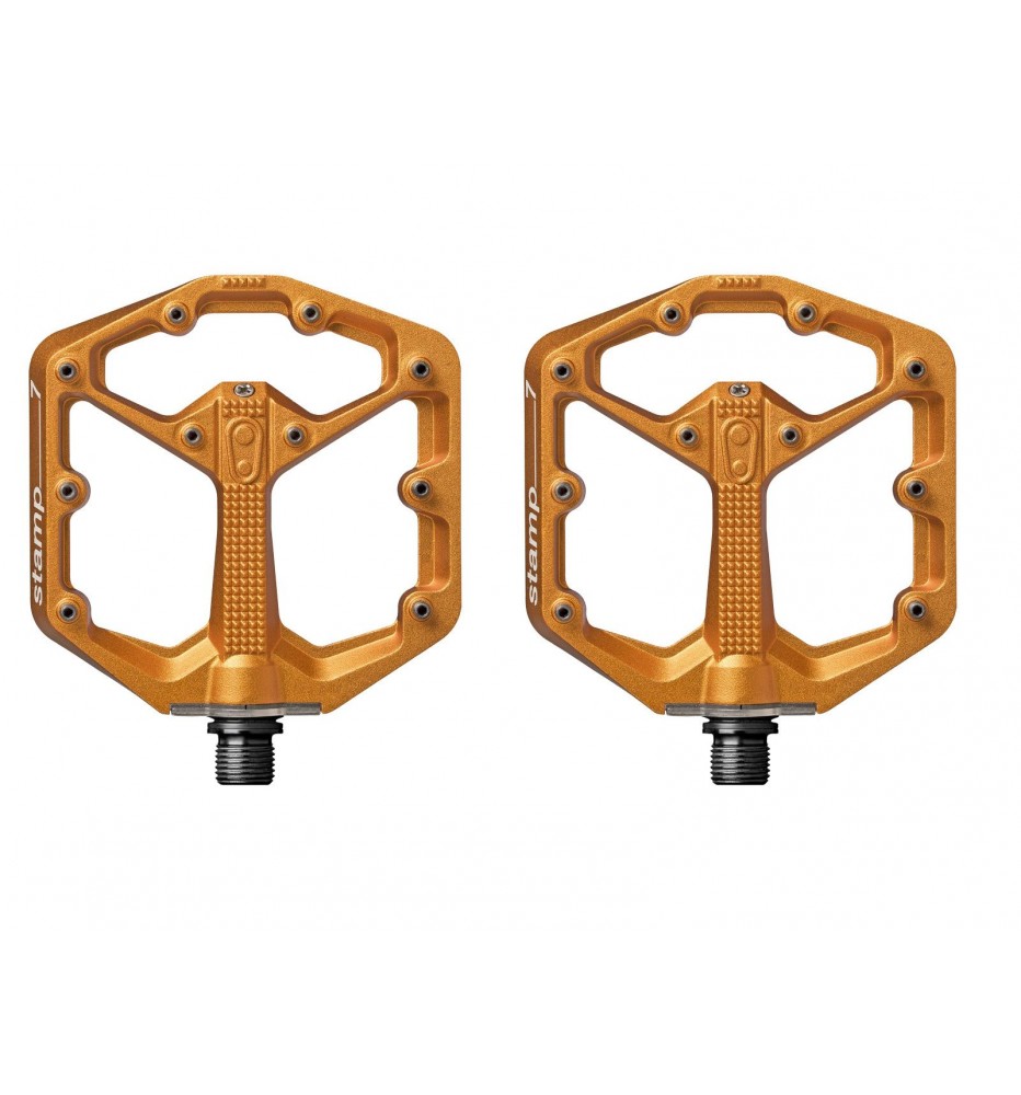 Pedales CRANK BROTHERS STAMP 7 ORANGE BODY T/L Pedales CRANK BROTHERS STAMP 7 ORANGE BODY T/L
