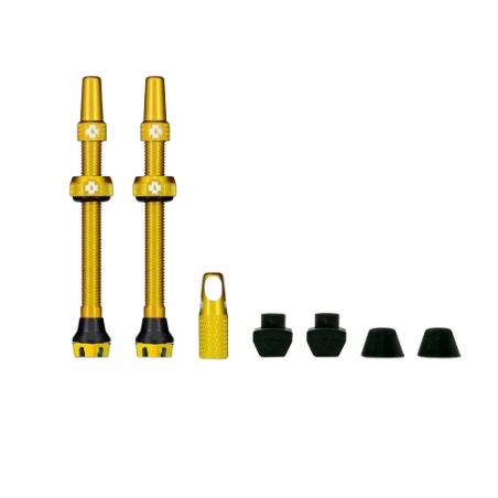 Set 2 Valvulas Tubeless Muc-Off 44mm Gold V2