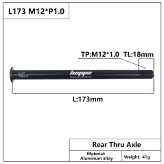 Eje trasero HEPPE L173 M12xP1.0