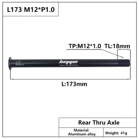 Eje trasero HEPPE L173 M12xP1.0