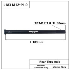 Eje trasero HEPPE L183 M12xP1.0