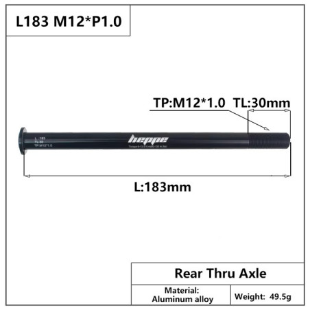 Eje trasero HEPPE L183 M12xP1.0