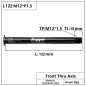 Eje delantero HEPPE L122 M12xP1.5 Eje delantero HEPPE L122 M12xP1.5