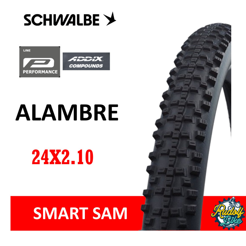 Neumático Schwalbe SMART SAM ADDIX 24x2.10 Alambre Neumático Schwalbe SMART SAM ADDIX 24x2.10 Alambre