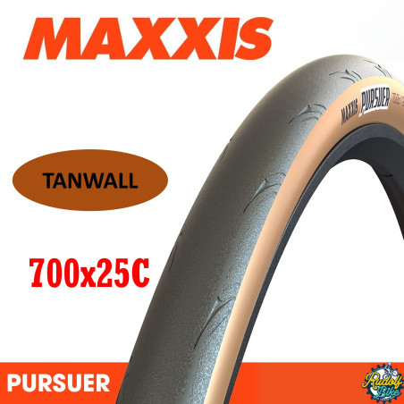 Neumático MAXXIS KEVLAR 700X25C PURSUER TANWAL