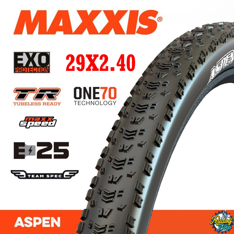 Neumático Maxxis ASPEN 29X2.40 MAXXSPEED/EXO/TR/ONE70 Neumático Maxxis ASPEN 29X2.40 MAXXSPEED/EXO/TR/ONE70