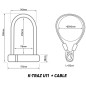 Candado U ZEFAL K-TRAZ U11 + CABLE 115X230M Candado U ZEFAL K-TRAZ U11 + CABLE 115X230M