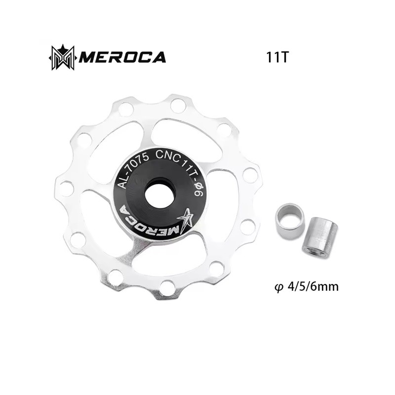 Roldana aluminio Meroca 11T SILVER