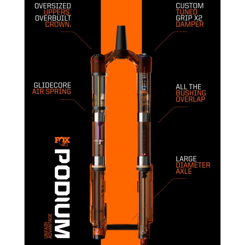 Horquilla FOX PODIUM 2026 FACTORY 29 170MM GRIP X2 58HT 44mm RAKE