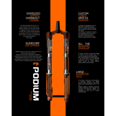 Horquilla FOX PODIUM 2026 FACTORY 29 170MM GRIP X2 58HT 44mm RAKE