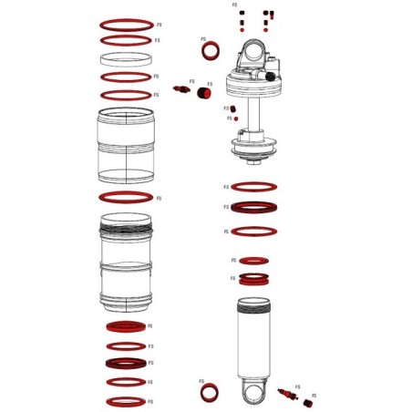 Kit de retenes RockShox Full Monarch B1 RL/C1 R/RT/RT3/D1 RT3