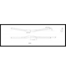 Manubrio Carbono TRIFOX RHB300 31.8x740 R18 RED