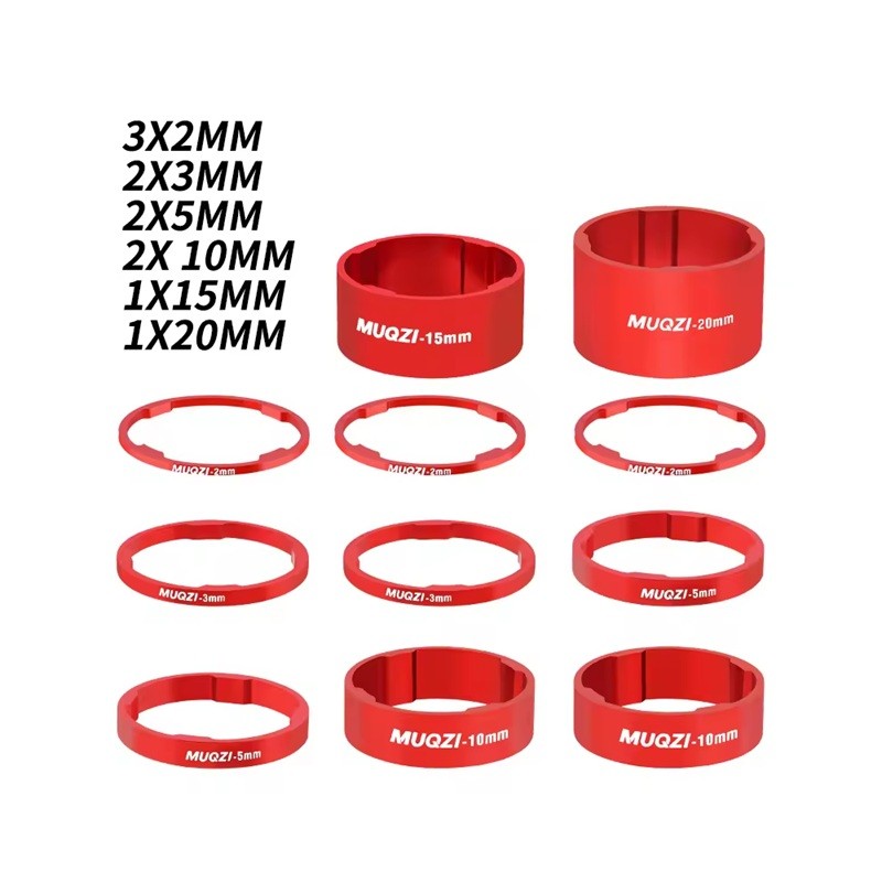 Espaciadores de direccion MUQZI Red 11PCS Espaciadores de direccion MUQZI Red 11PCS