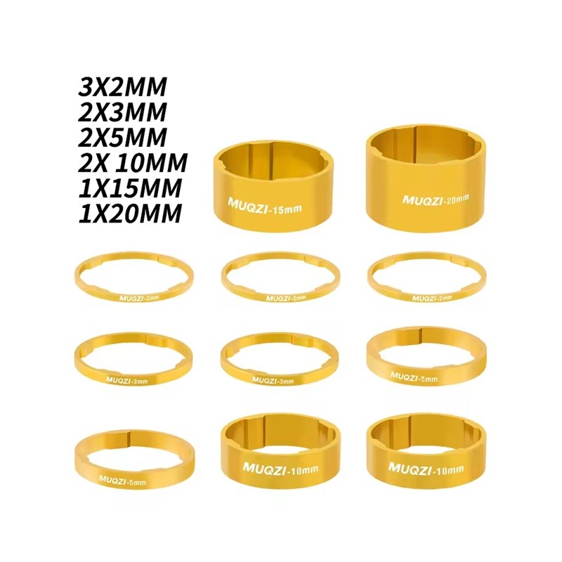 Espaciadores de direccion MUQZI Gold 11PCS Espaciadores de direccion MUQZI Gold 11PCS
