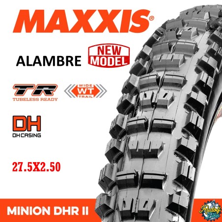 Neumático Maxxis MINION DHR II BIKEPARK DH/TR 27.5X2.50 Alambre