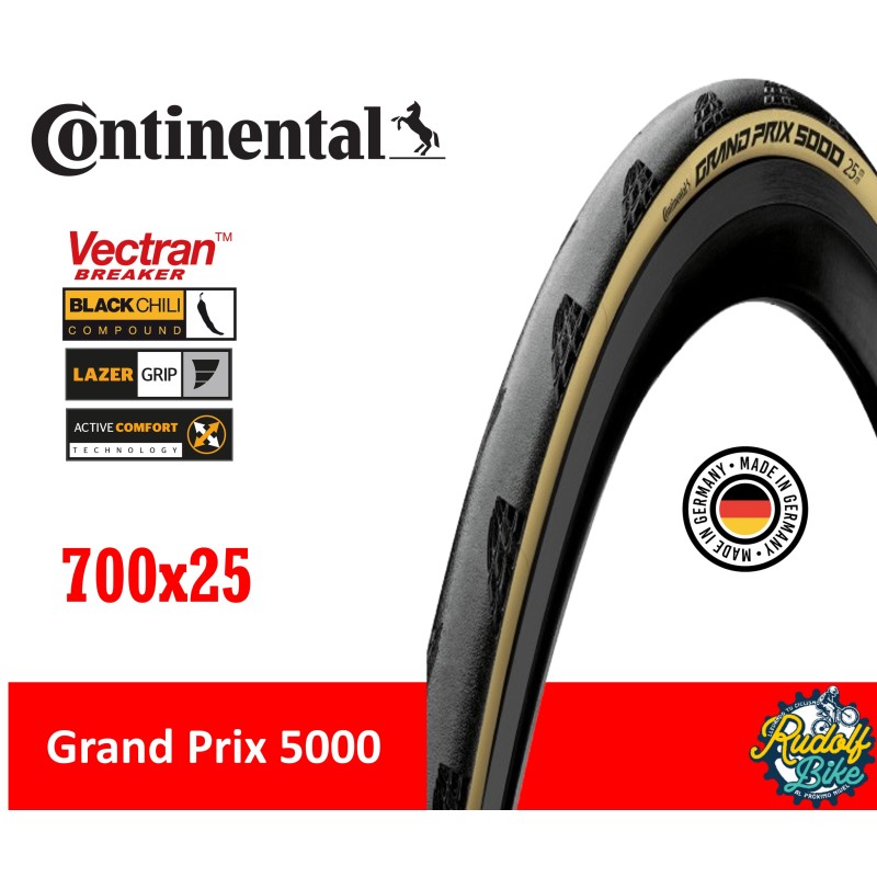 Neumático Continental Grand Prix 5000 700x25 Black /cream Neumático Continental Grand Prix 5000 700x25 Black /cream