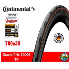 Neumático Continental Grand Prix 5000S TR 700x30 Black/transparent