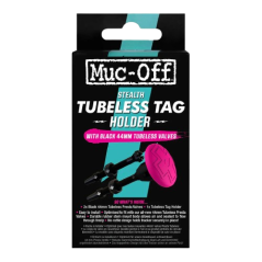 Porta Airtag + Valvulas tubeless MUC-OFF PINK/BLACK