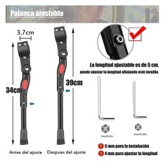 Pata de apoyo regulable RALLEX aro 20 hasta 29