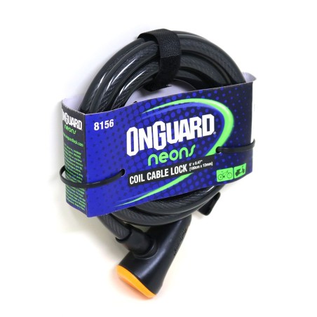 Candado OnGuard Llave Espiral NS Coil 180cmX12mm Naranjo