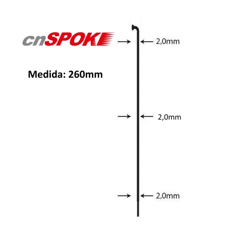 Rayo cnSPOKE STD14 260mm J-Bend Negro