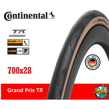 Neumático Continental Grand Prix TR 700x28 Black/transparent