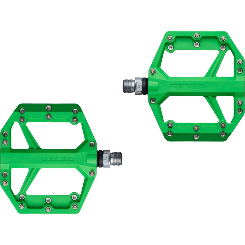 Pedales SHIMANO FLAT PD-GR400 Green Pedales SHIMANO FLAT PD-GR400 Green