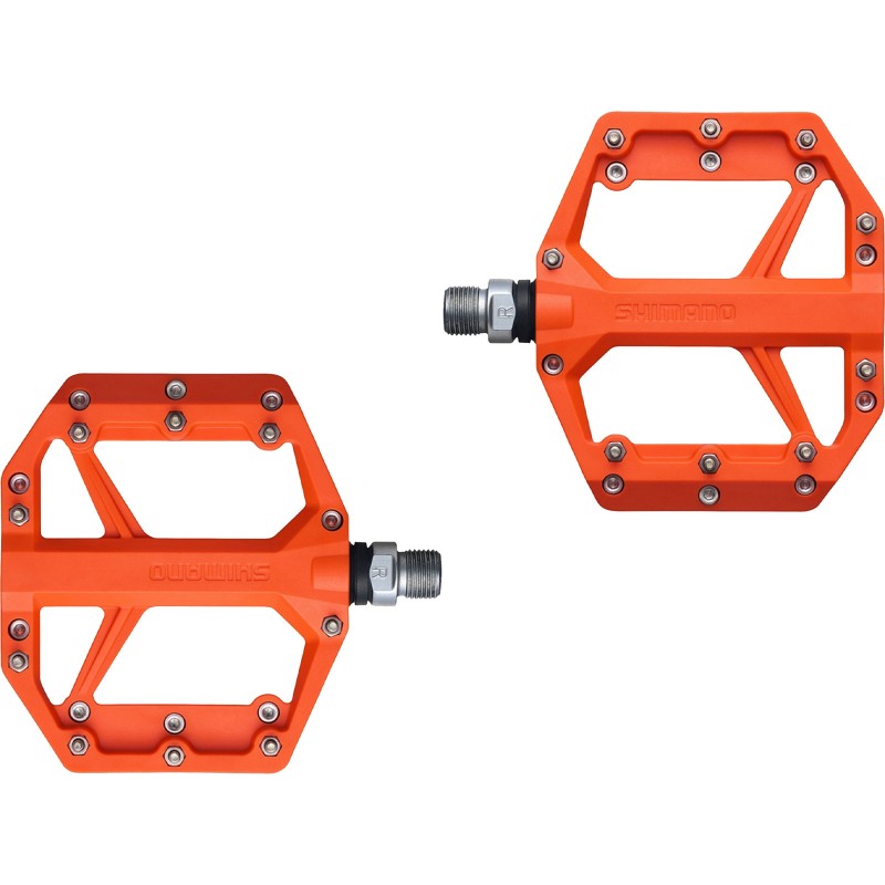 Pedales SHIMANO FLAT PD-GR400 Orange Pedales SHIMANO FLAT PD-GR400 Orange