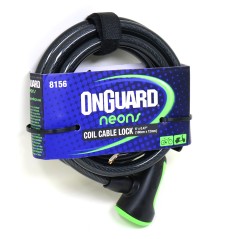 Candado OnGuard Llave Espiral NS Coil 180cm X 12mm Verde
