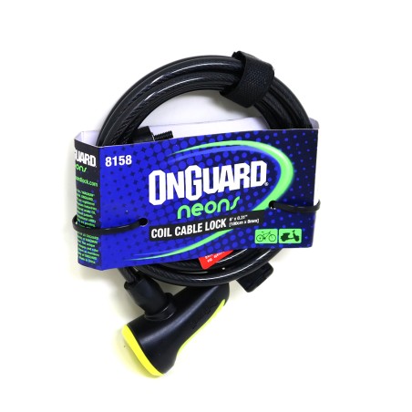 Candado OnGuard Llave Espiral NS Coil 180cm X 8mm Amarillo