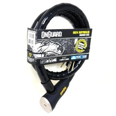 Candado OnGuard Llave Espiral Rottweiler 120cm X 25mm Negro