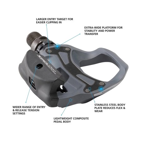Pedales SH PD-R550-L GRAY SL