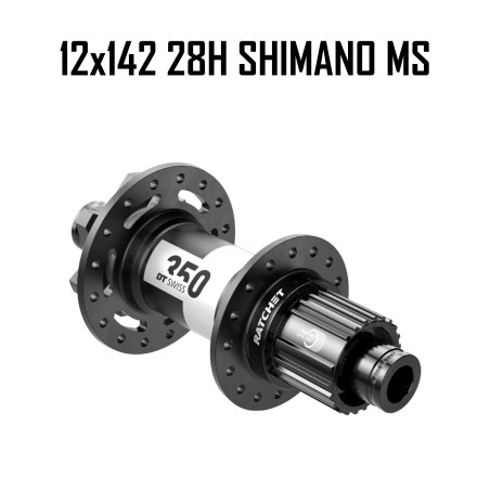 Maza Trasera DT SWISS 350 6-hole J-Bend 12x142 28H MS