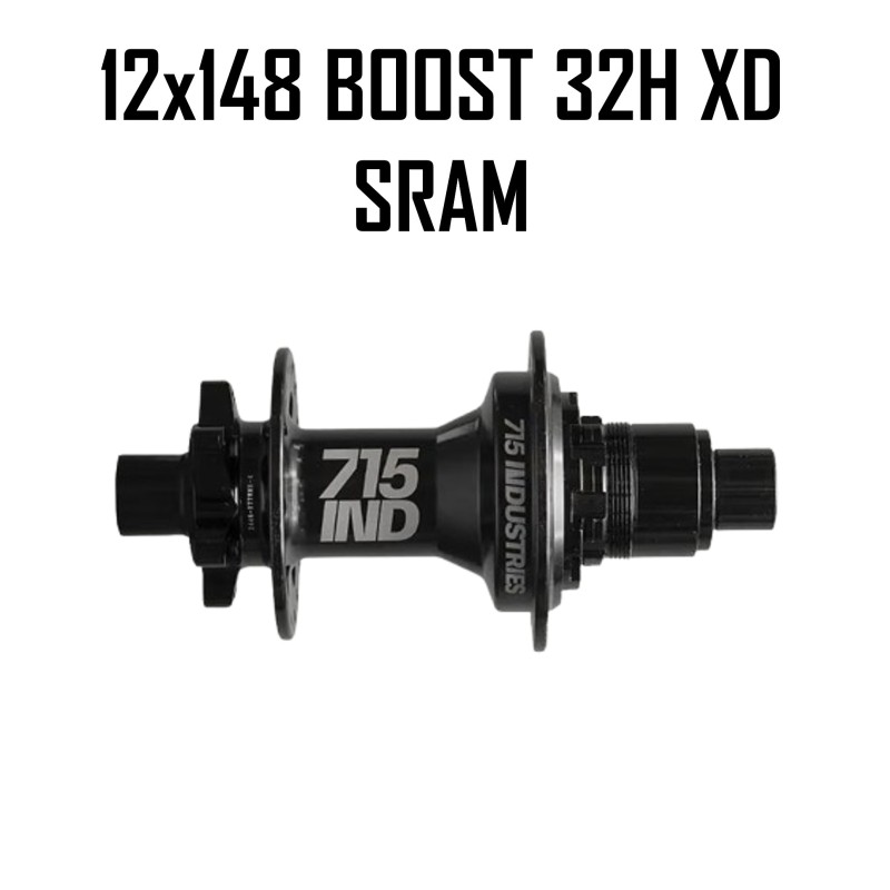 Maza Trasera 715IND ULTRA 6-hole J-Bend 12x148 BOOST 32H SRAM XD Black Maza Trasera 715IND ULTRA 6-hole J-Bend 12x148 BOOST 32H SRAM XD Black