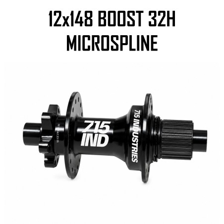 Maza Trasera 715IND ULTRA 6-hole J-Bend 12x148 BOOST 32H MS Black