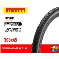 Neumatico Pirelli Cinturato GRAVEL M SPEDDGRIP/TECHWALL/TR Black 700x45