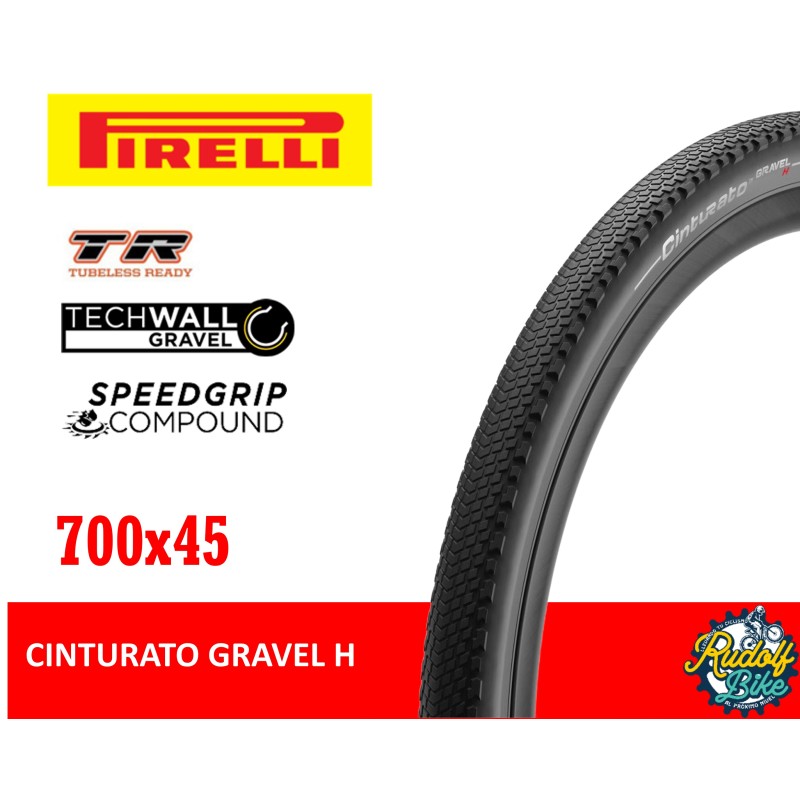 Neumatico Pirelli Cinturato GRAVEL H SPEDDGRIP/TECHWALL/TR Black 700x45 Neumatico Pirelli Cinturato GRAVEL H SPEDDGRIP/TECHWALL/TR Black 700x45
