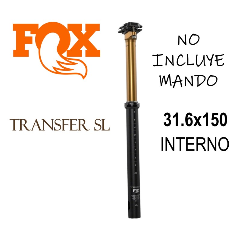 Dropper FOX TRANSFER SL 2025 F-S K. 31.6 150mm Interno (Sin mando Remoto) Dropper FOX TRANSFER SL 2025 F-S K. 31.6 150mm Interno (Sin mando Remoto)