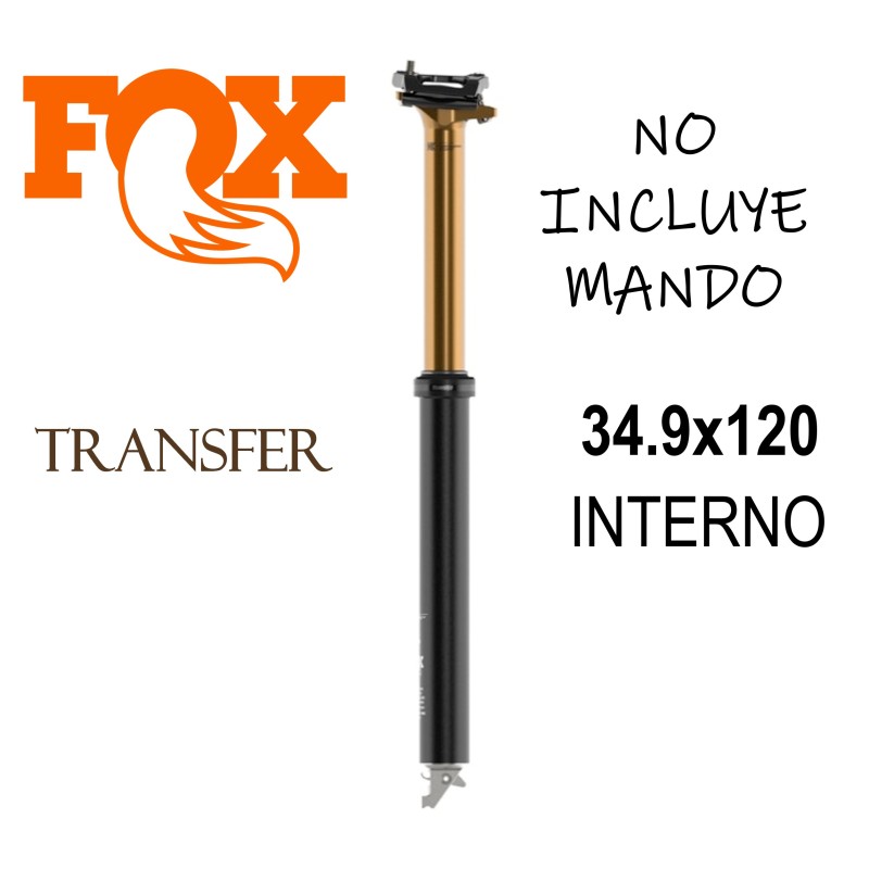 Dropper FOX TRANSFER 2027 F-S K. 34.9 120mm Interno (Sin mando Remoto) Dropper FOX TRANSFER 2027 F-S K. 34.9 120mm Interno (Sin mando Remoto)