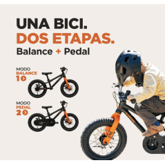 Bicicleta KUGAN DUAL 2 en 1 RIDE 14 White/Pink