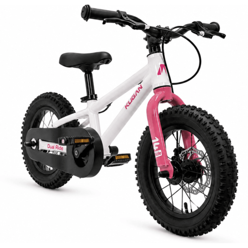 Bicicleta KUGAN DUAL 2 en 1 RIDE 14 White/Pink Bicicleta KUGAN DUAL 2 en 1 RIDE 14 White/Pink